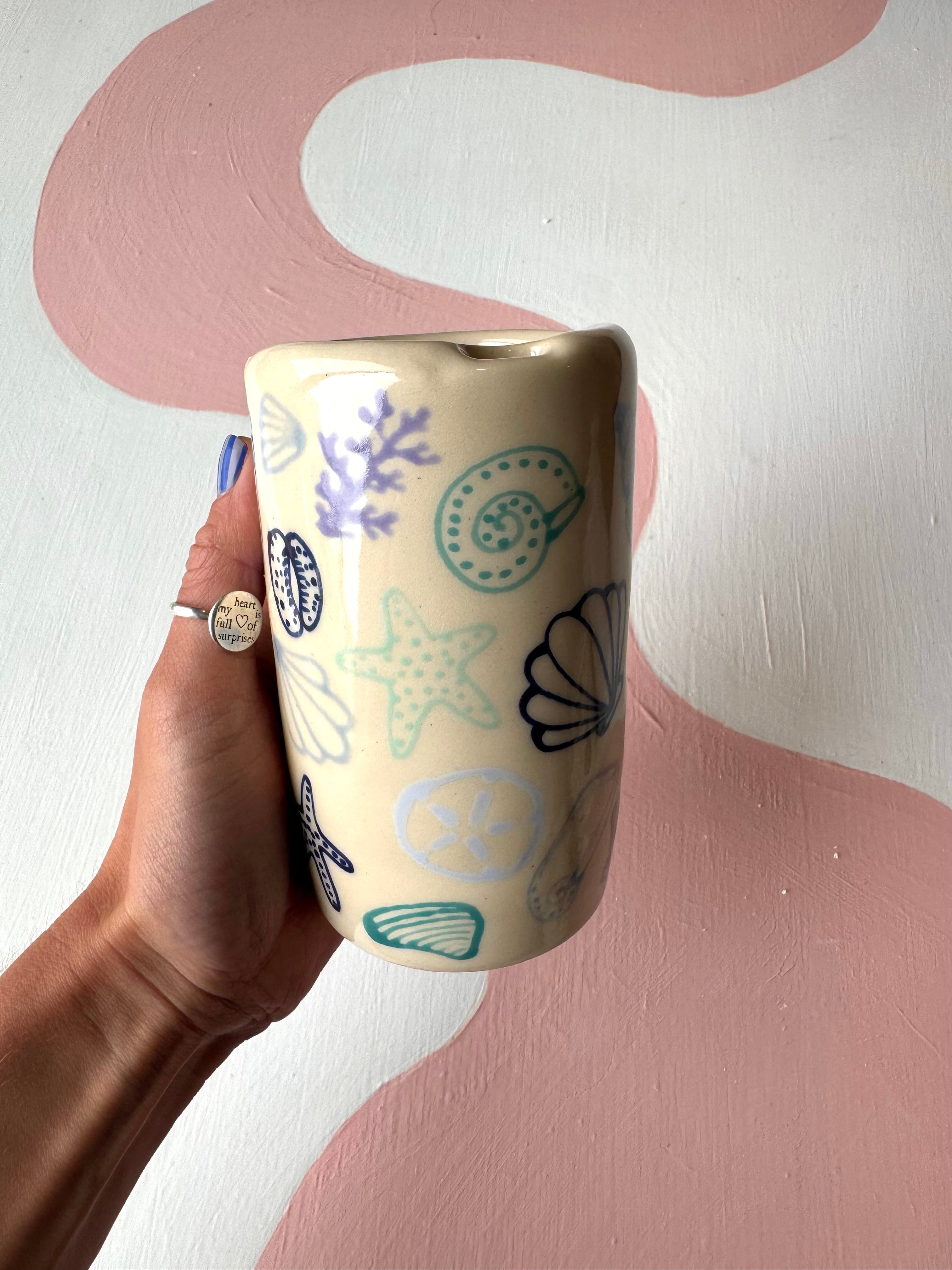 Blue Seashell To-Go Cup